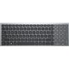 Dell KB740 - Tastiera - compatta, multi dispositivo - senza fili - 2,4 GHz, Bluetooth 5.0 - QWERTZ - tedesco - Titan Gray - con