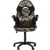 Mendler Sedia da ufficio HWC-K13, sedia girevole da gioco, ergonomica, bracciolo regolabile, Pelle finta ~ nero mimetico