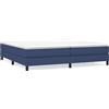 vidaXL Struttura letto Boxspring blu 200x200 cm in tessuto
