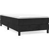 vidaXL Struttura letto nera 100x200 cm in velluto