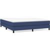 vidaXL Struttura letto Boxspring blu 160x200 cm in tessuto