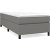 vidaXL Struttura letto senza materasso in tessuto grigio scuro 100x200 cm