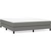 vidaXL Struttura letto senza materasso in tessuto grigio scuro 160x200 cm