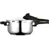 FAGOR Rapid Xpress 4 Pentola a pressione a induzione da 4 litri, superveloce, acciaio inox 18/10, 2 impostazioni di pressione argento