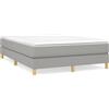 vidaXL Struttura letto senza materasso Tessuto grigio chiaro 140x200 cm