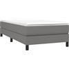 vidaXL Struttura letto senza materasso in tessuto grigio scuro 80x200 cm
