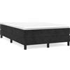 vidaXL Struttura letto senza materasso nero 120x200 cm in velluto