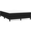 vidaXL Struttura letto senza materasso nero 140x200 cm in tessuto