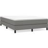 vidaXL Struttura letto senza materasso in tessuto grigio scuro 140x200 cm