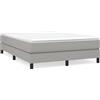 vidaXL Struttura letto in tessuto grigio chiaro 140x190 cm