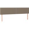 vidaXL Testiere 2 pezzi Tessuto Taupe 100x5x78/88 cm