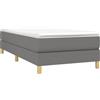 vidaXL Struttura letto senza materasso in tessuto grigio scuro 80x200 cm