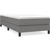 vidaXL Struttura letto senza materasso in tessuto grigio scuro 100x200 cm