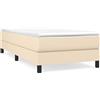 vidaXL Struttura letto a molle insacchettate crema 80x200 cm tessuto