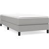 vidaXL Struttura letto senza materasso Tessuto grigio chiaro 100x200 cm