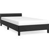 vidaXL Struttura letto con testiera nera 80x200 cm in Pelle finta