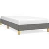 vidaXL Struttura letto senza materasso grigio scuro 80x200 cm tessuto