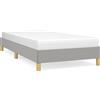 vidaXL Struttura letto senza materasso grigio chiaro 80x200 cm in tessuto
