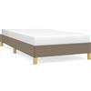 vidaXL Struttura letto senza materasso Taupe 80x200 cm tessuto