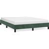 vidaXL Struttura letto senza materasso verde scuro 140x190 cm in velluto