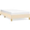 vidaXL Struttura letto senza materasso crema 80x200 cm in tessuto