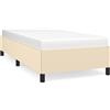 vidaXL Struttura letto senza materasso crema 100x200 cm tessuto