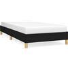 vidaXL Struttura letto senza materasso nero 80x200 cm in tessuto