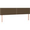 vidaXL Testiere 2 pz. Tessuto marrone scuro 100x5x78/88 cm