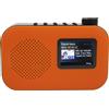 Sahaga Sistema audio Sahaga POPurban 100308 con Bluetooth, radio DAB+ e FM, radiosveglia e display a colori arancione