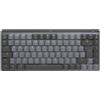Logitech Master Series MX Mechanical Mini per Mac - Tastiera - retroilluminata - wireless - Bluetooth LE - QWERTY - US International - interruttore a chiave: Tactile Quiet - grigio spaziale