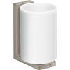 hansgrohe AXOR UNIVERSAL Rectangular godet à dents, métal, verre blanc, 42604820, 42604820