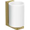 hansgrohe AXOR UNIVERSAL Rectangular godet à dents, métal, verre blanc, 42604950, 42604950