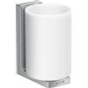 hansgrohe AXOR UNIVERSAL Rectangular godet à dents, métal, verre blanc, 42604000, 42604000