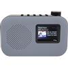 Sahaga 100310 Sistema audio POPurban con Bluetooth, radio DAB+ e FM, radiosveglia e display a colori Grigio