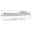 vidaXL Letto da giorno in pino massiccio bianco 90x200 cm