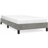 vidaXL Struttura letto senza materasso grigio chiaro 100x200 cm velluto