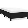 vidaXL Struttura letto senza materasso nero 80x200 cm in tessuto