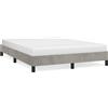 vidaXL Struttura letto senza materasso grigio chiaro 140x190 cm in velluto