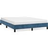 vidaXL Struttura letto senza materasso blu scuro 140x200 cm velluto