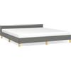 vidaXL Struttura letto senza materasso grigio scuro 180x200 cm tessuto