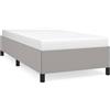 vidaXL Struttura letto senza materasso grigio chiaro 90x190 cm tessuto