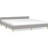 vidaXL Struttura letto senza materasso grigio chiaro 180x200 cm tessuto