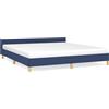 vidaXL Struttura letto con testiera senza materasso Blu 180x200 cm in tessuto