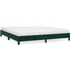 vidaXL Struttura letto senza materasso verde scuro 160x200 cm velluto