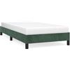 vidaXL Struttura letto senza materasso verde scuro 100x200 cm in velluto