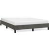 vidaXL Struttura letto senza materasso grigio scuro 140x200 cm velluto
