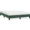 vidaXL Struttura letto senza materasso verde scuro 140x200 cm velluto