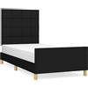 vidaXL Struttura letto senza materasso nero 90x190 cm tessuto