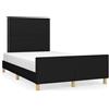 vidaXL Struttura letto senza materasso nero 120x200 cm in tessuto