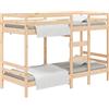vidaXL Letto a castello senza materasso 90x200 cm in legno di pino massiccio